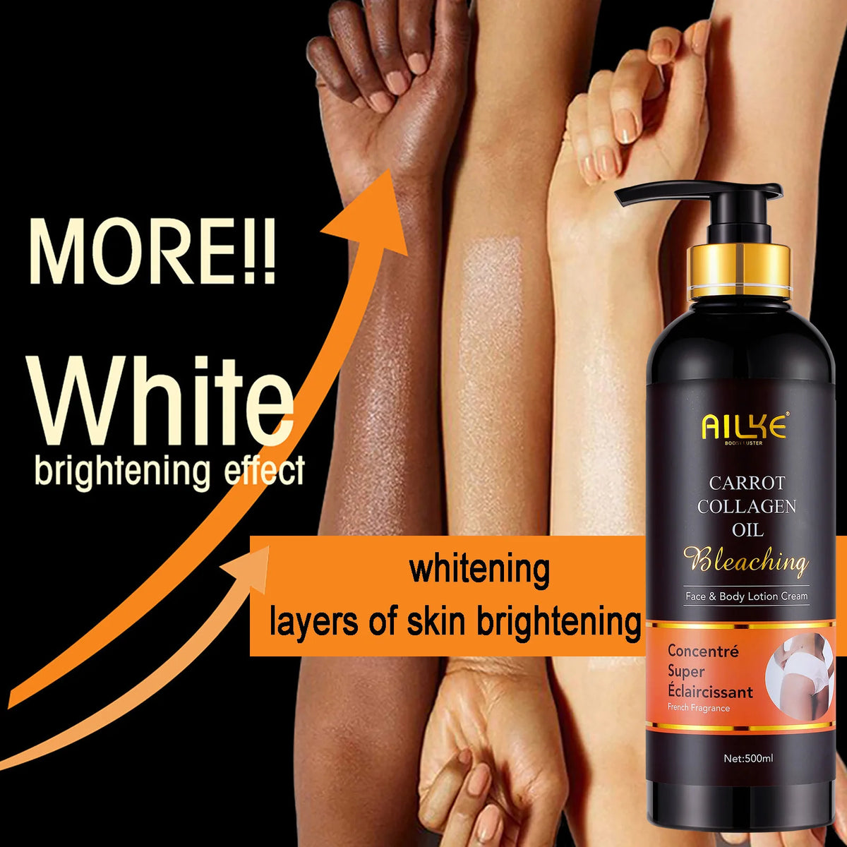 AILKE Whitening Body Lotion Collagen And Glutathione For Dark Spots