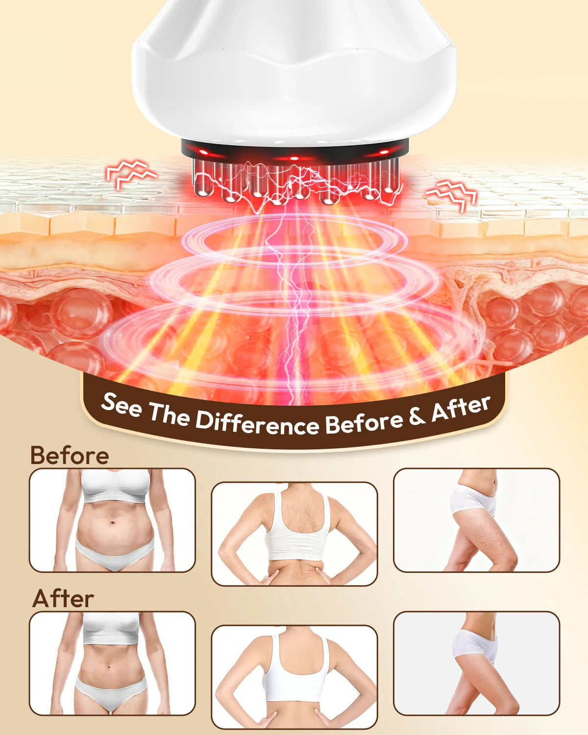Lymphatic Drainage Massager for Body Sculpting and Cellulite Massage