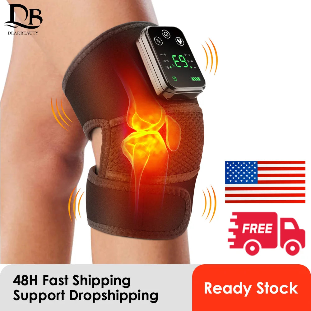 Hailicare Cordless Heated Knee Massager With Heat And Vibration