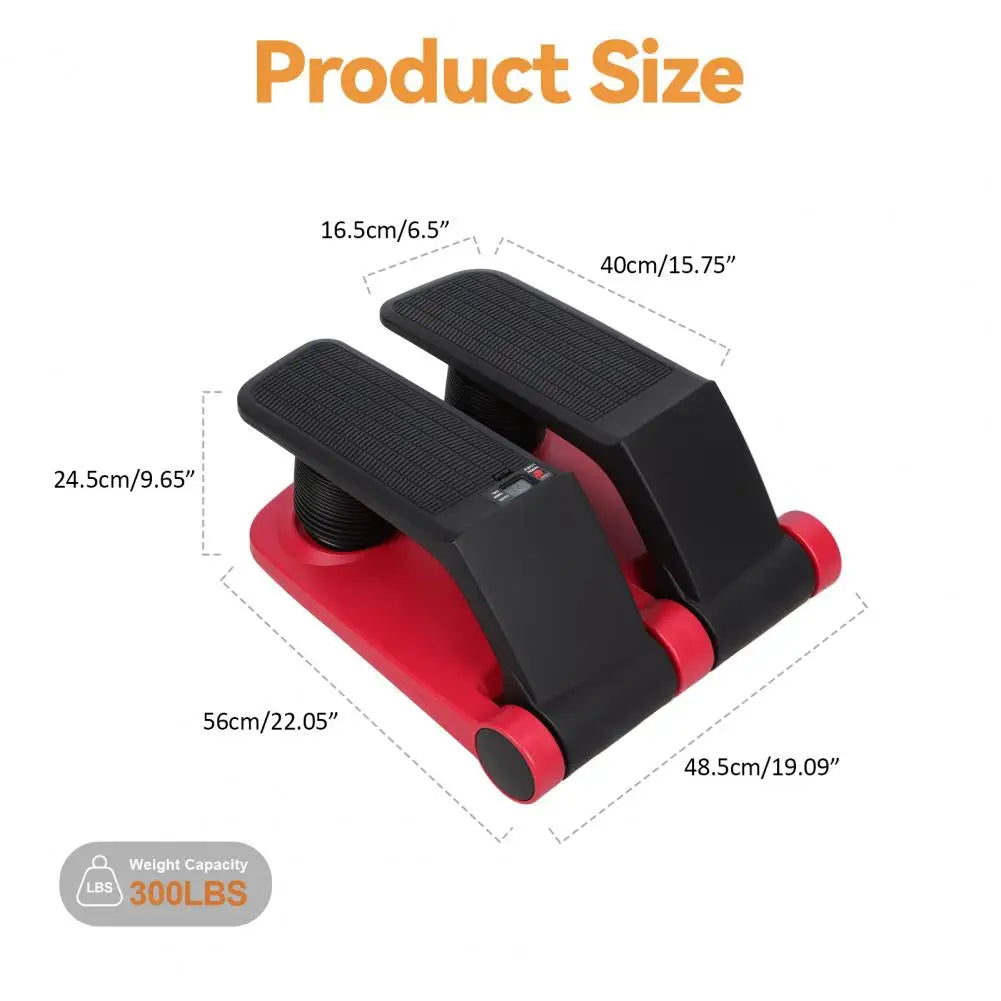 Adjustable Air Resistance Stepper With Bands And LCD Display