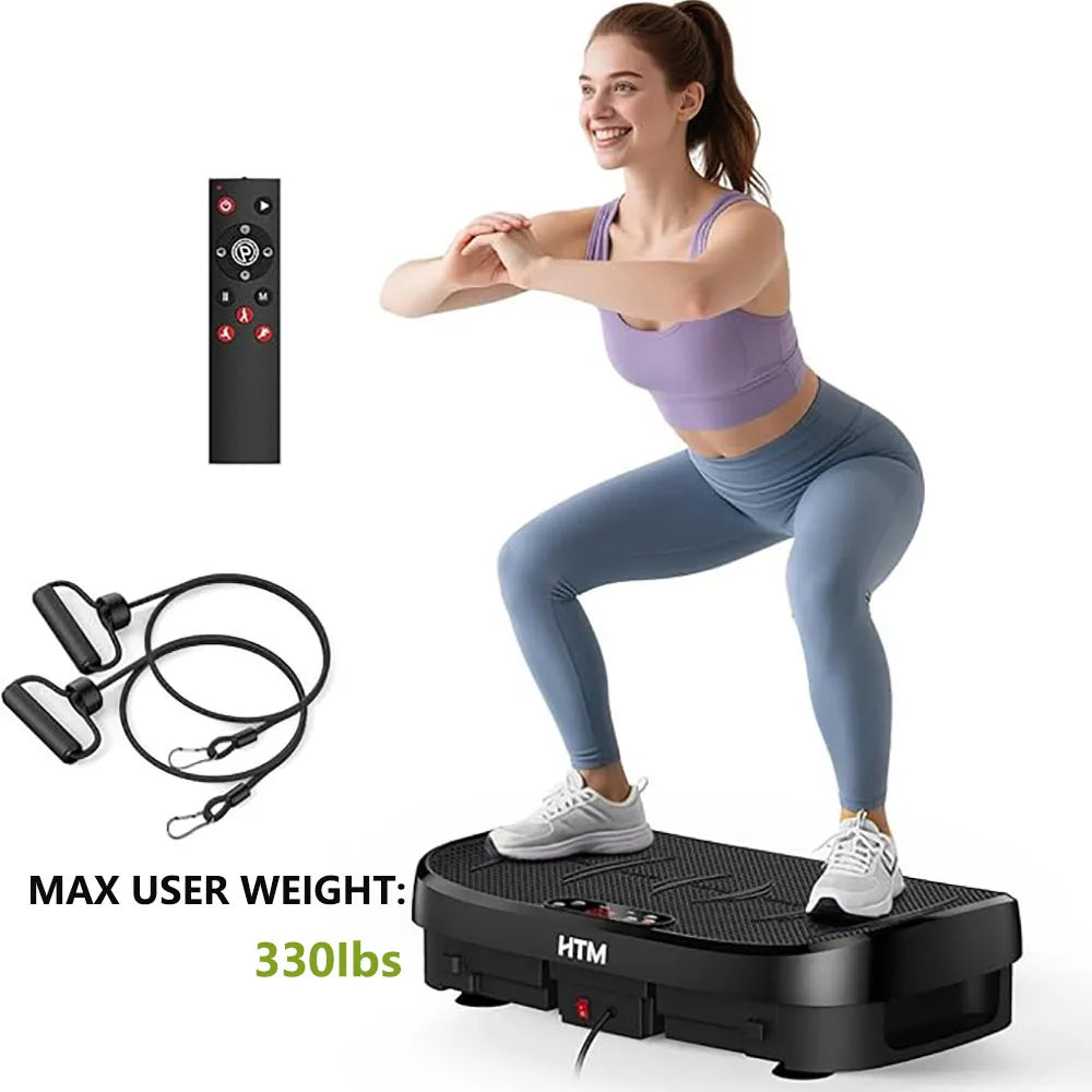 HTM Whole Body Vibration Fitness Plate Exercise Machine Home Trainer