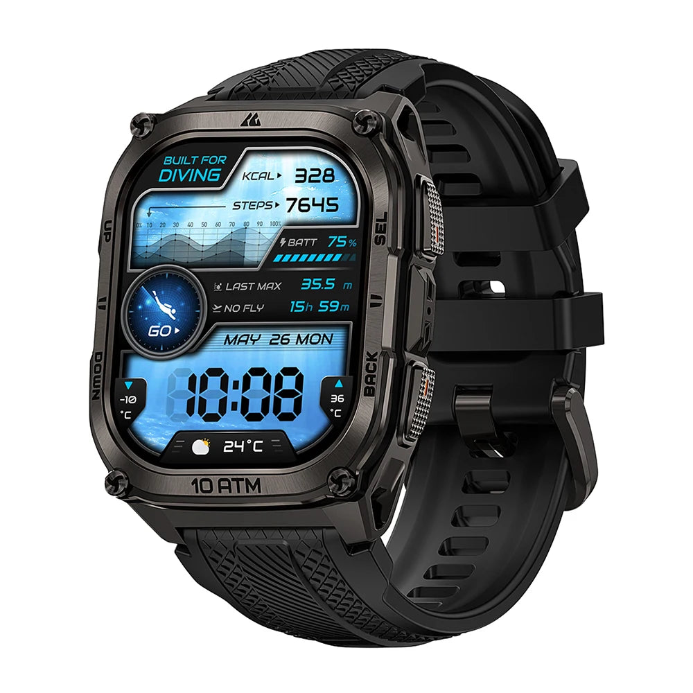 KOSPET Tank M4 Smartwatch Waterproof GPS Health Monitor Android iOS