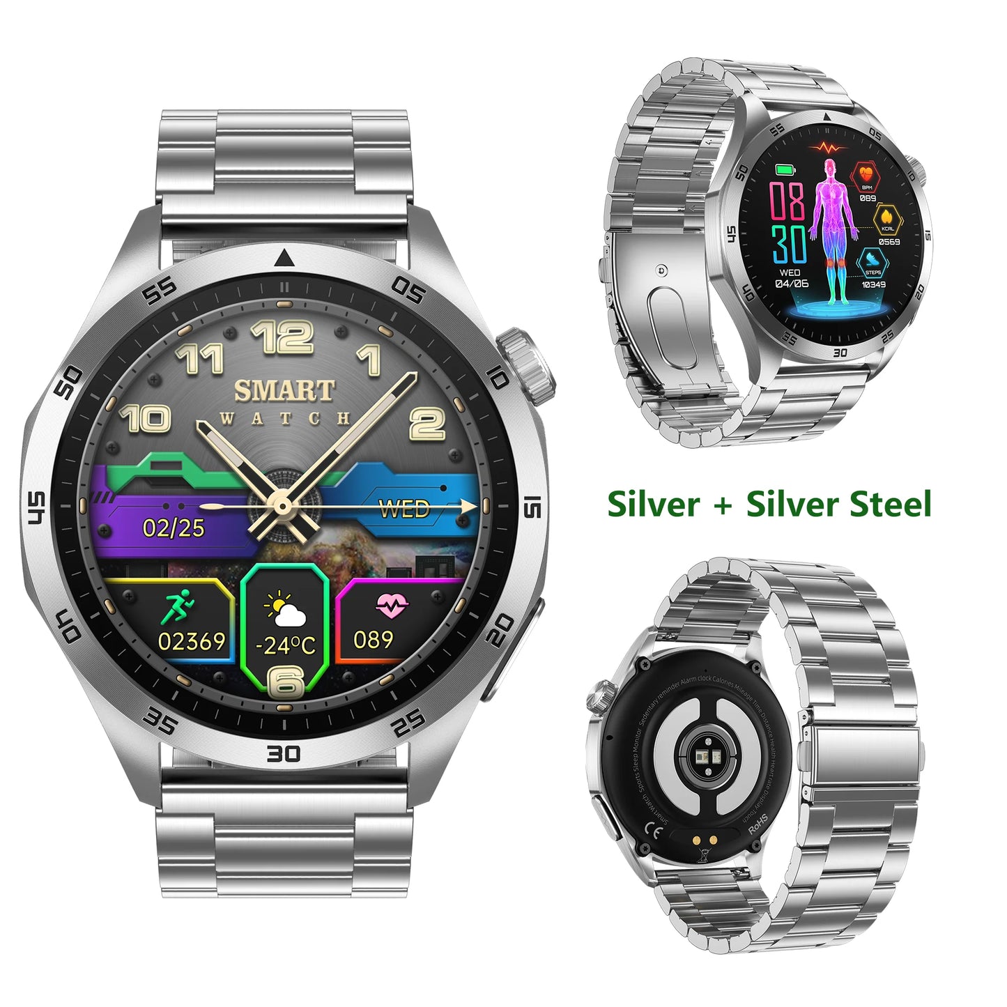 Ecg+ppg Health Smart Watch Men Blood Oxygen Uric Acid