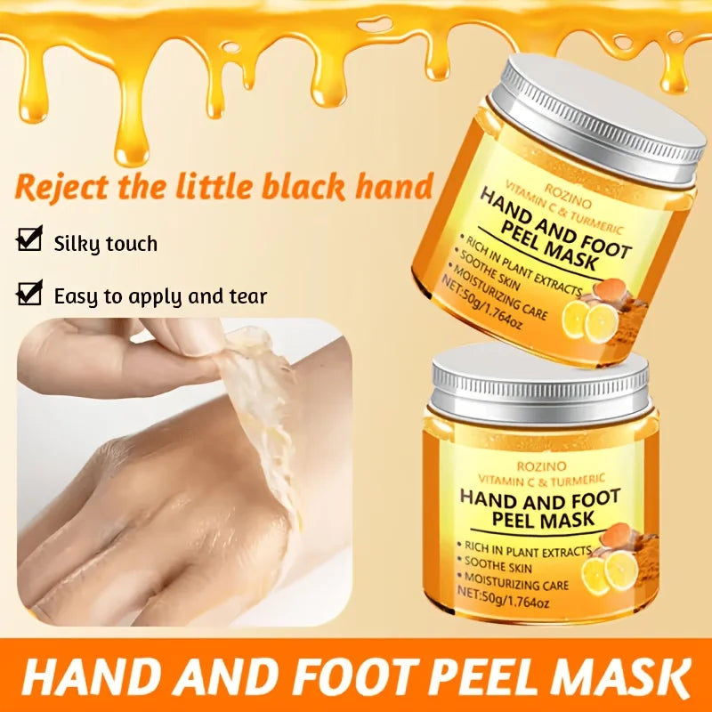 ROZINO Hand And Foot Peel Masks With Vitamin C Turmeric