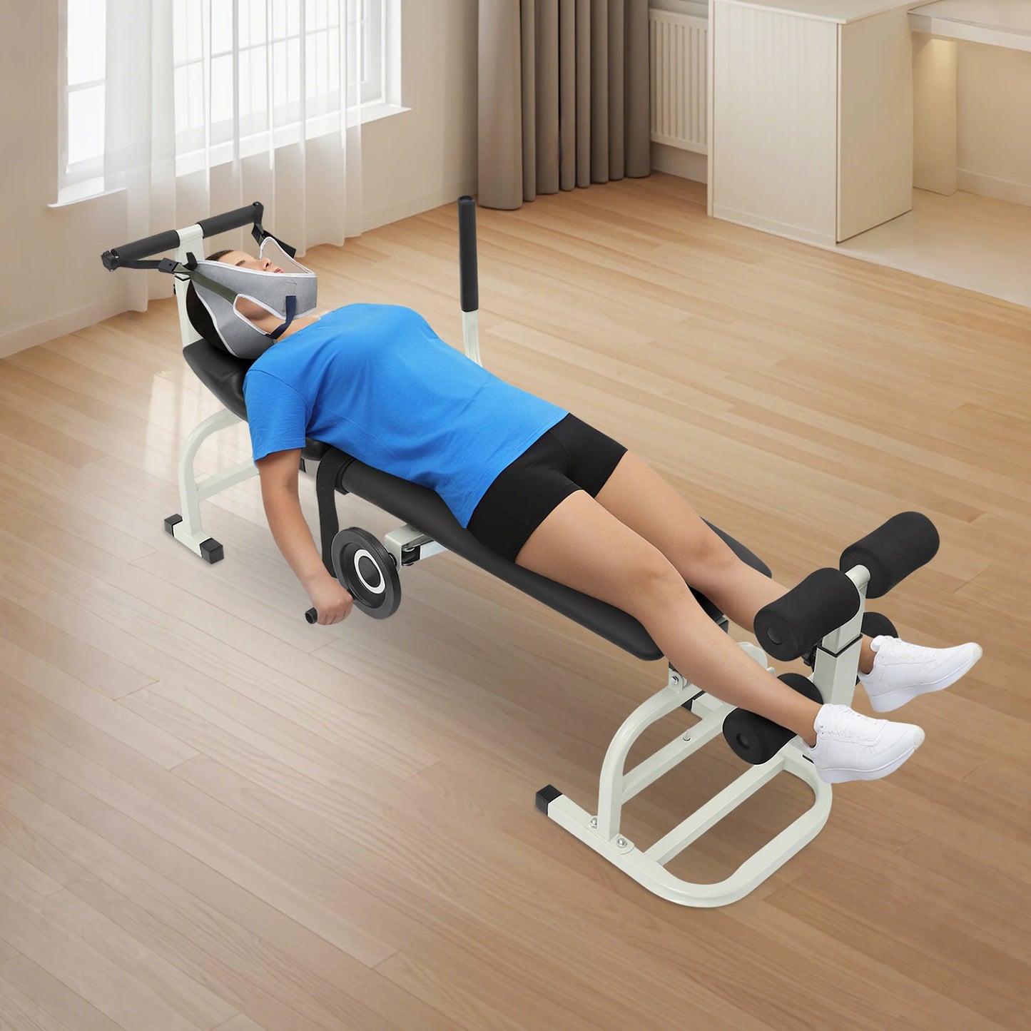 Multifunctional Neck Stretching Decompression Bench For Lumbar Back