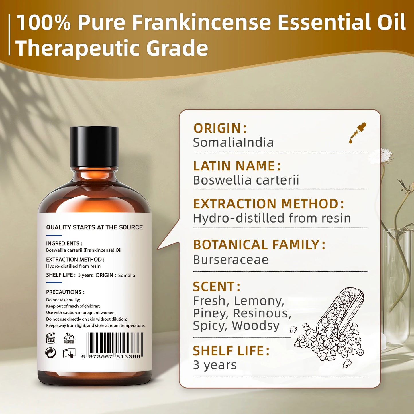 Hiqili 100Ml Pure Frankincense Essential Oil