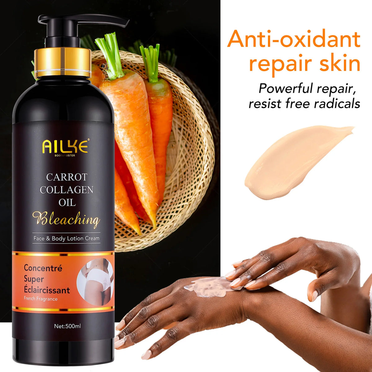 AILKE Whitening Body Lotion Collagen And Glutathione For Dark Spots