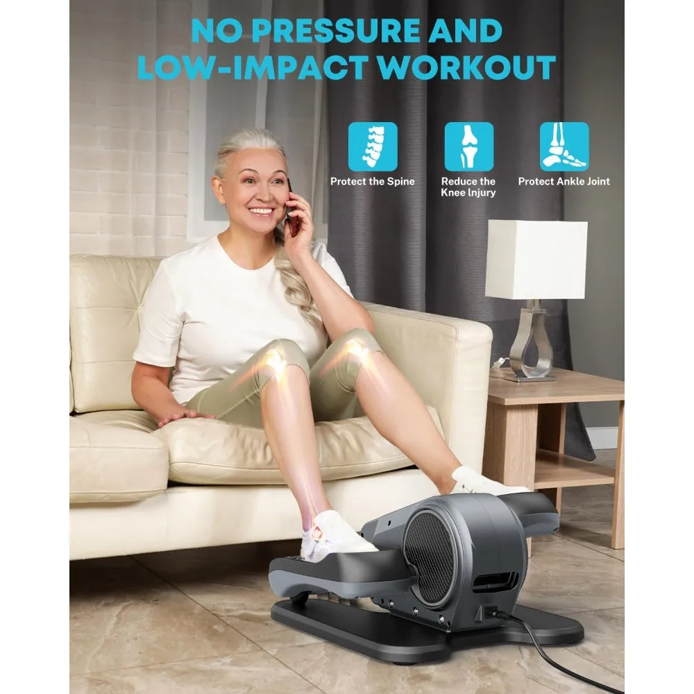 Gonex Under Desk Elliptical Exercise Machine For Seniors With Remote