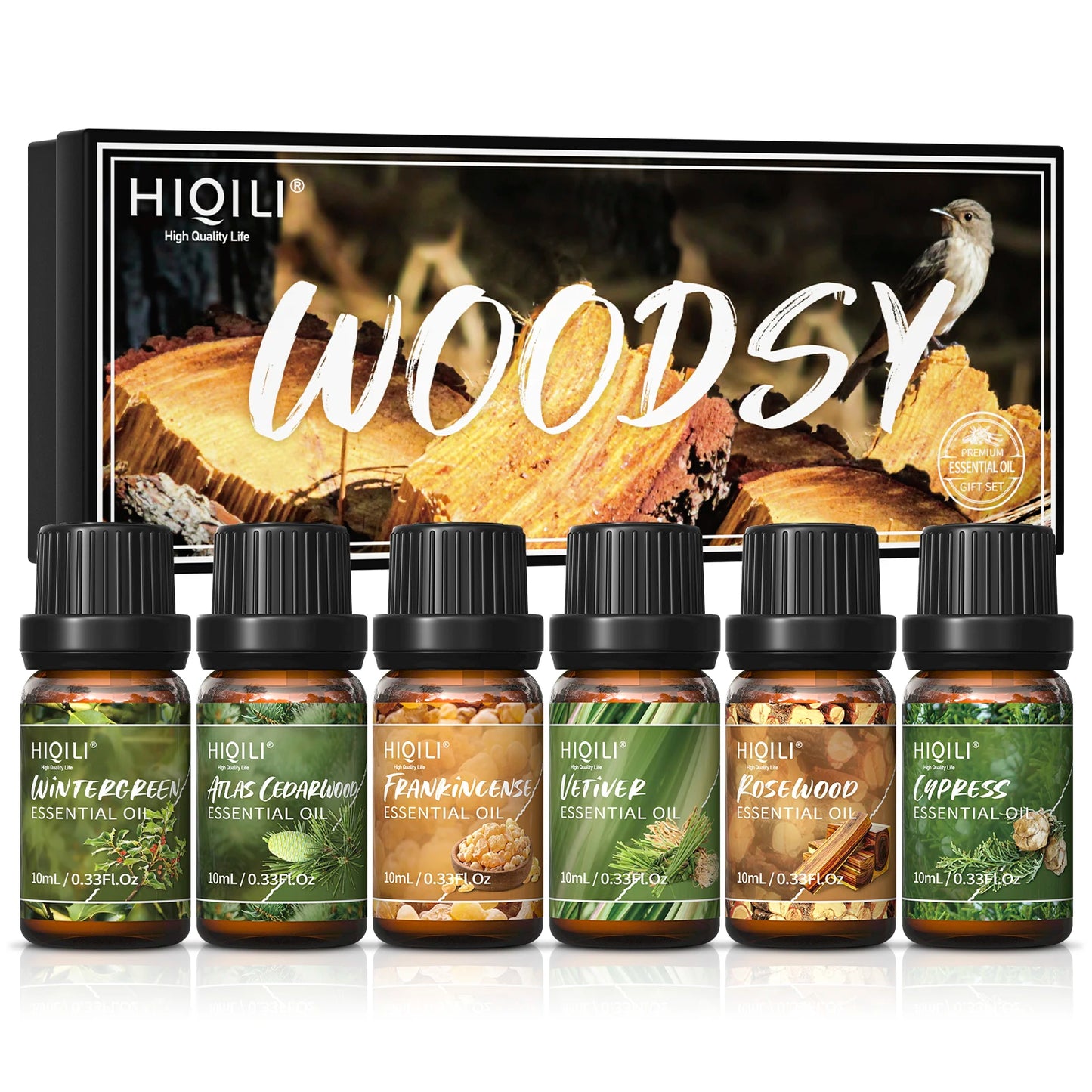 Hiqili Woody Fragrance Oils Set For Aromatherapy Diffuser And Candles