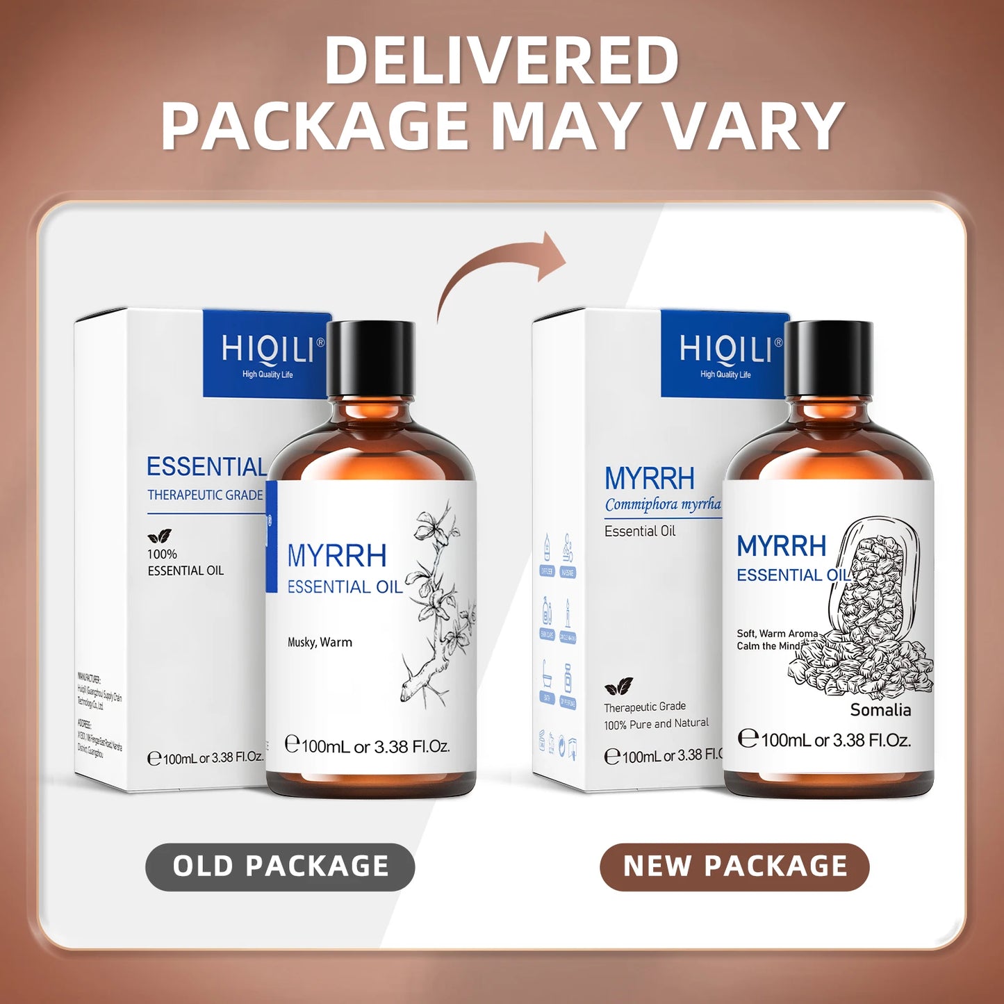 Hiqili 100ml Pure Myrrh Essential Oil For Aromatherapy