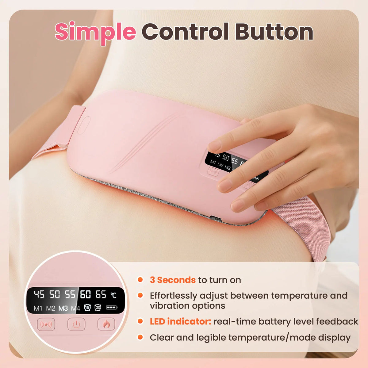 Hailicare Electric Heating Belt for Menstrual Cramp Relief