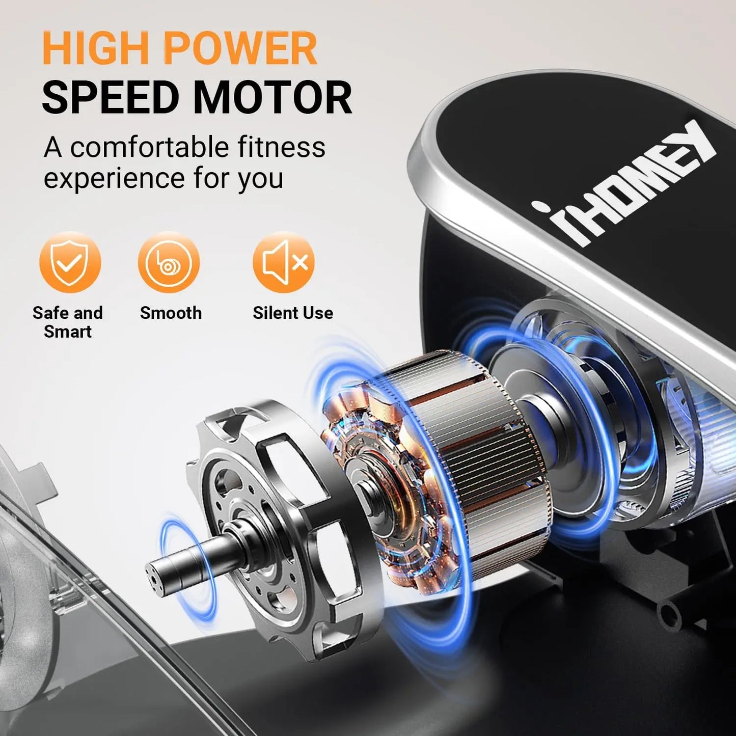 YTYIN Under Desk Elliptical Machine Electric Leg Exerciser Auto HR 12 Speeds