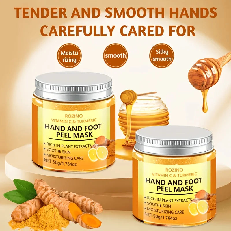 ROZINO Hand And Foot Peel Masks With Vitamin C Turmeric