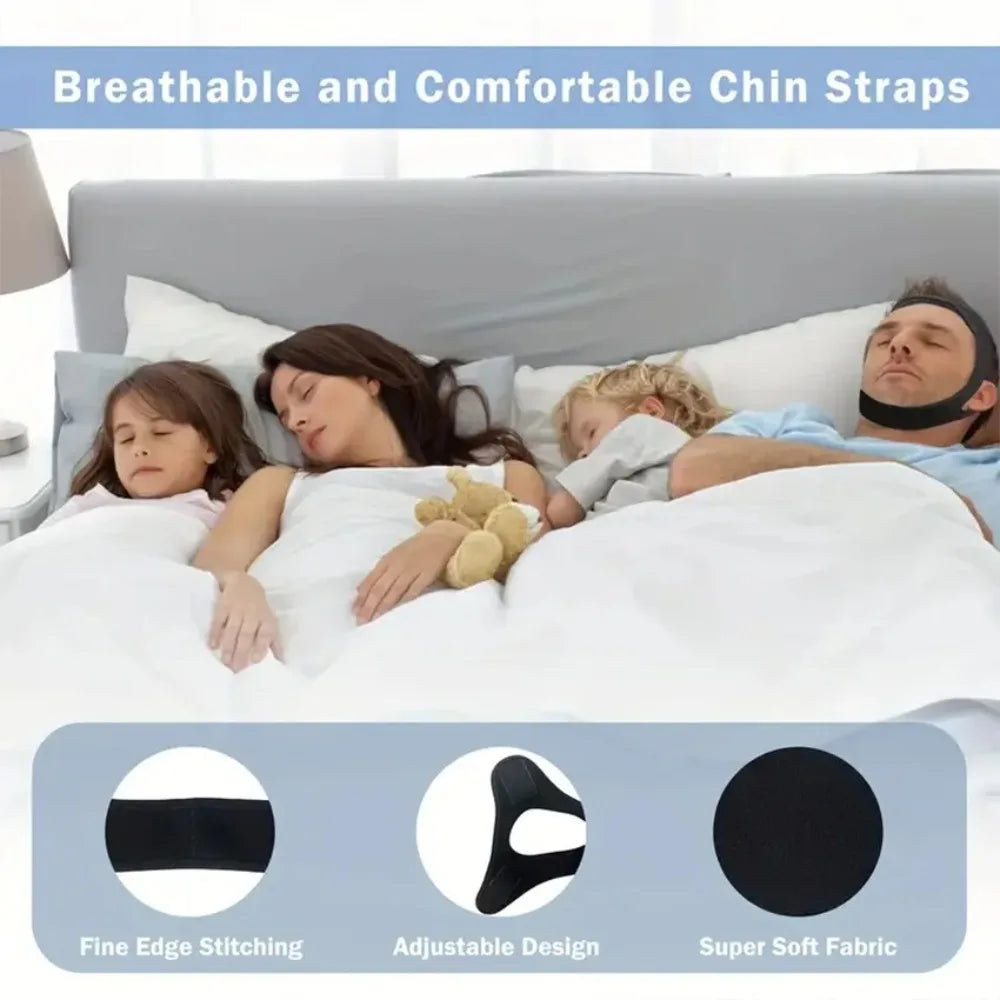 Anti Snoring Chin Strap for Open Mouth Breathing Sleep Support