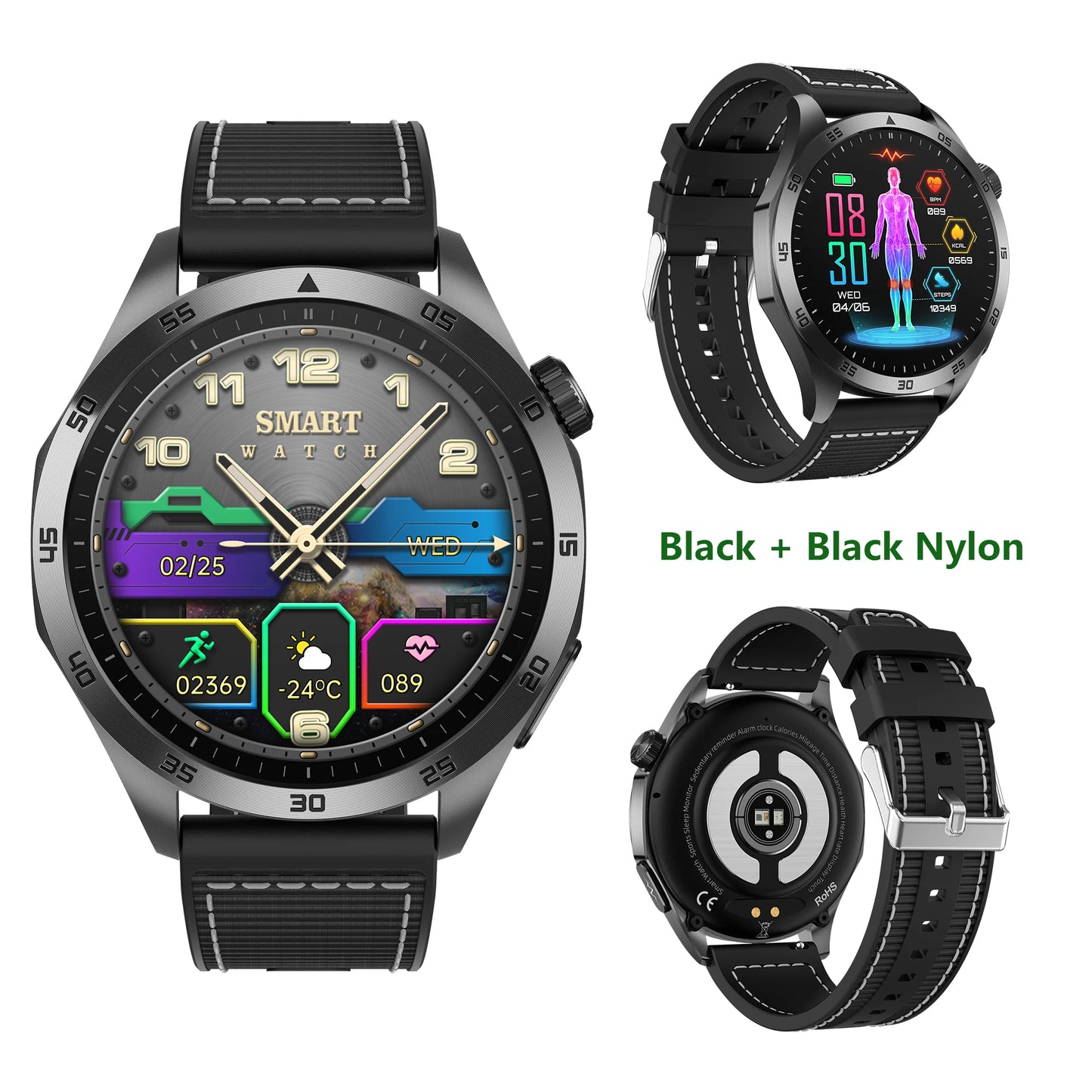Ecg+ppg Health Smart Watch Men Blood Oxygen Uric Acid