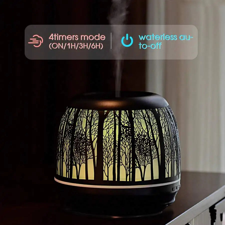 XMSJ Ultrasonic Essential Oil Diffuser Aluminum Silent Operation Auto Off