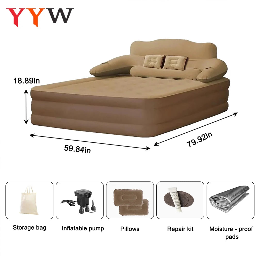 Portable Inflatable Mattress Air Bed For Camping And Indoor Use