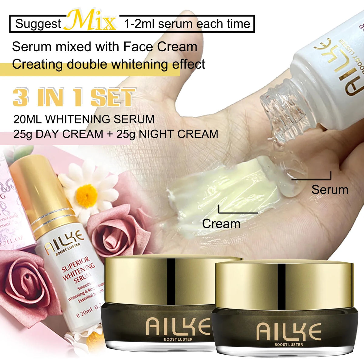 AILKE Whitening Face Cream for Dark Spots and Hyperpigmentation