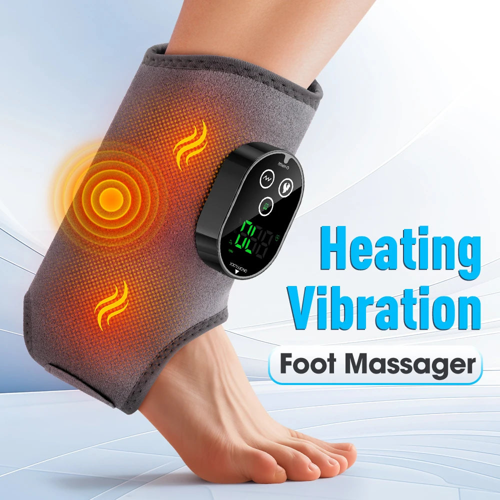 Moajaza 3-In-1 Cordless Heated Ankle Massager With Extension Strap