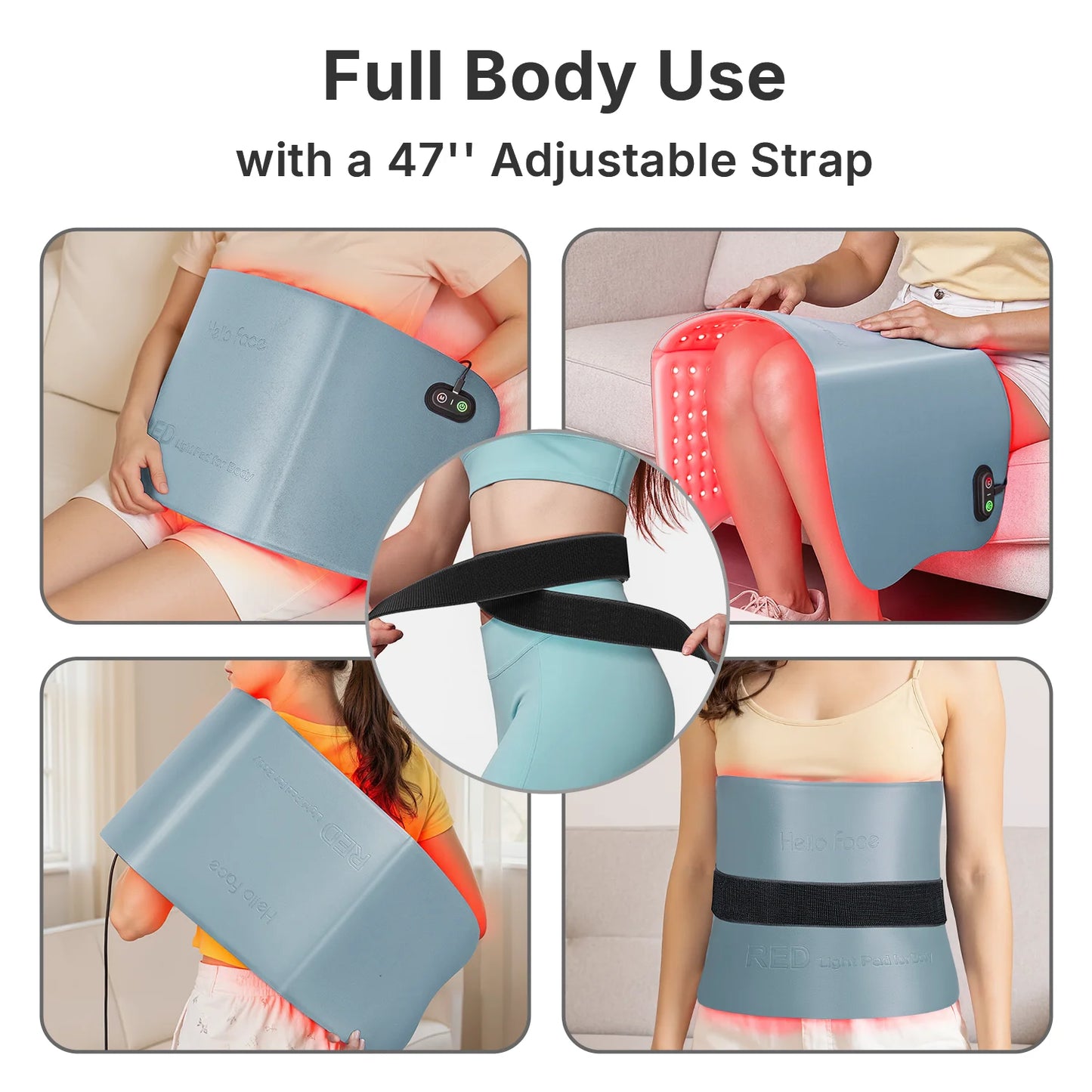 Hello Face Red Light Therapy Pad For Body Near Infrared Relaxation