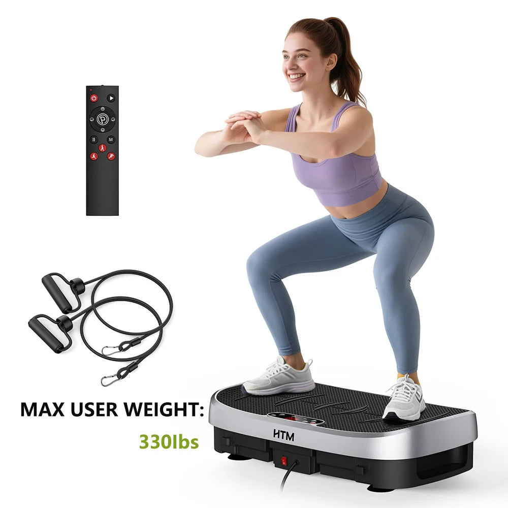 HTM Whole Body Vibration Fitness Plate Exercise Machine Home Trainer