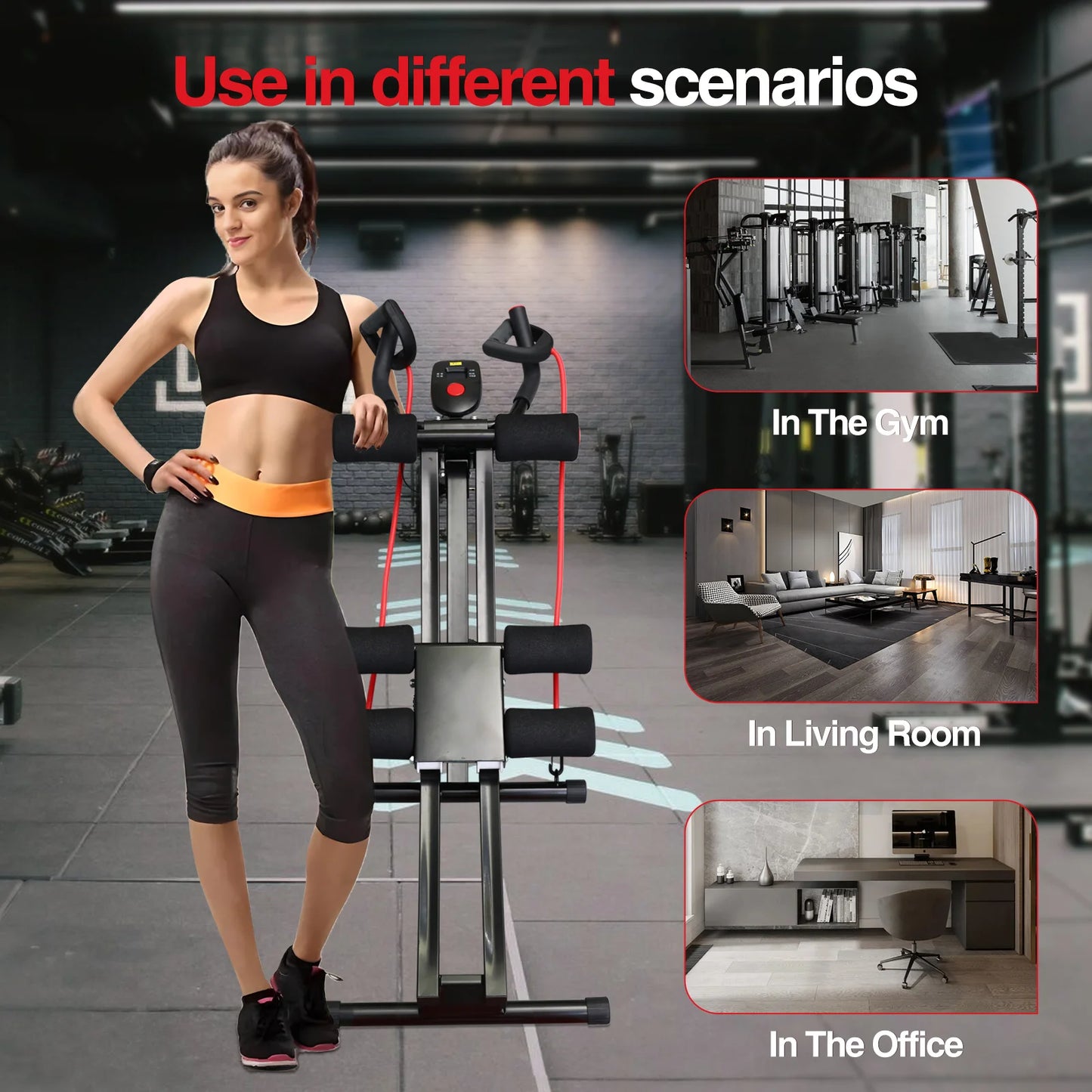 Gikpal Foldable Ab Machine With Lcd Display