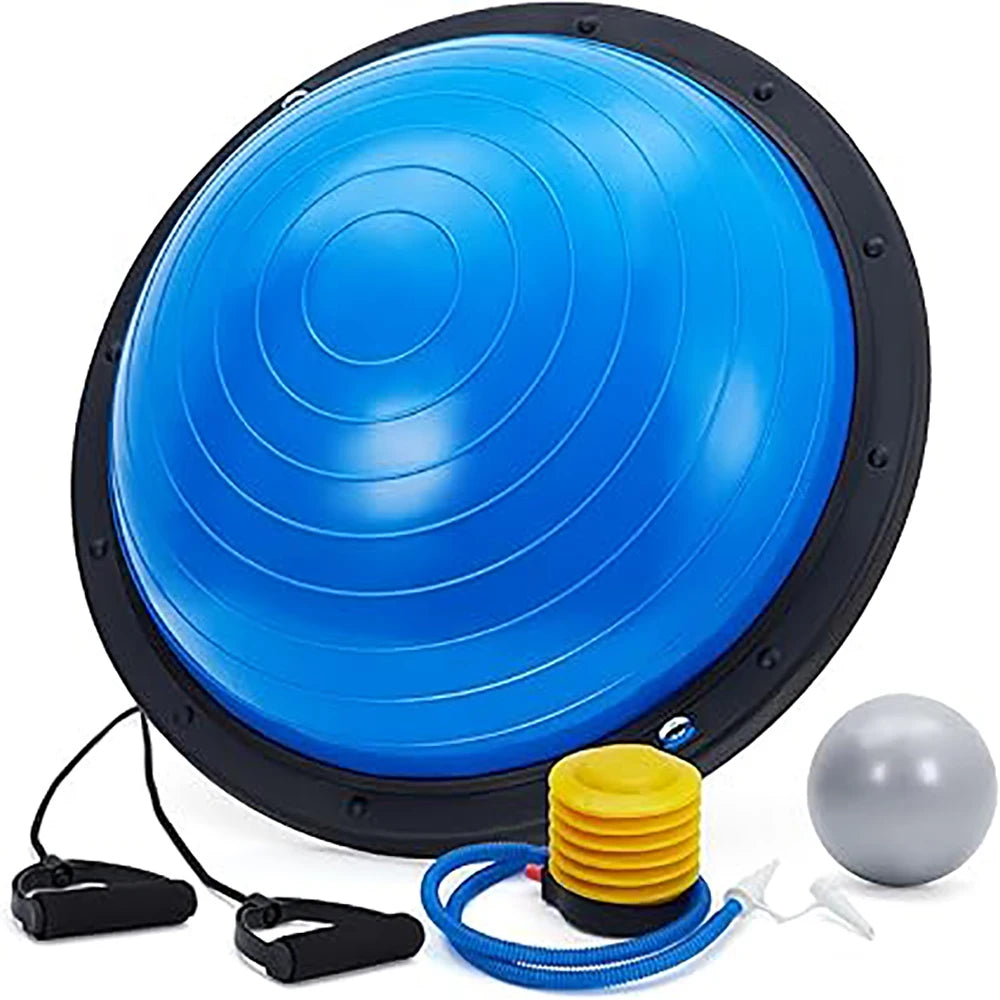 Half Exercise Ball Balance Trainer With Bands And Pump