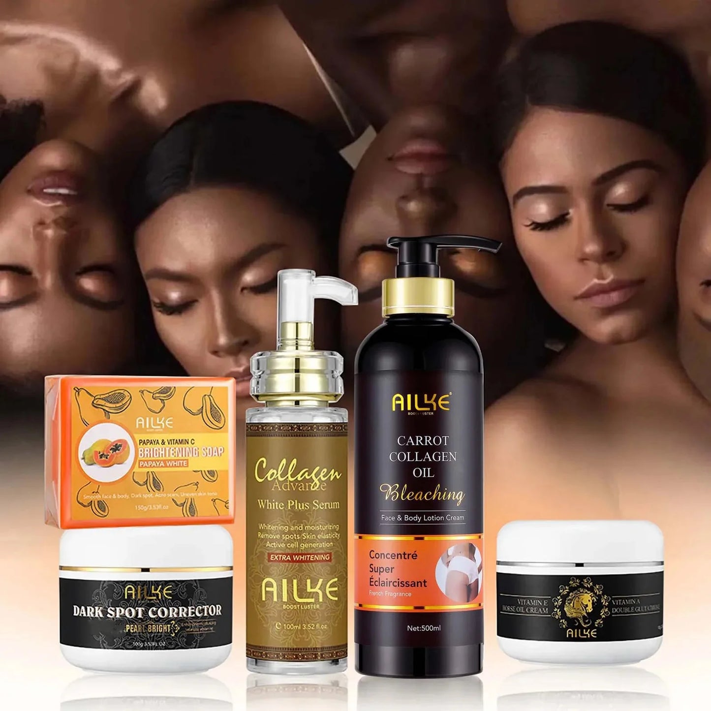 Ailke Collagen Skin Care Kit For Whitening And Dark Spot Correction