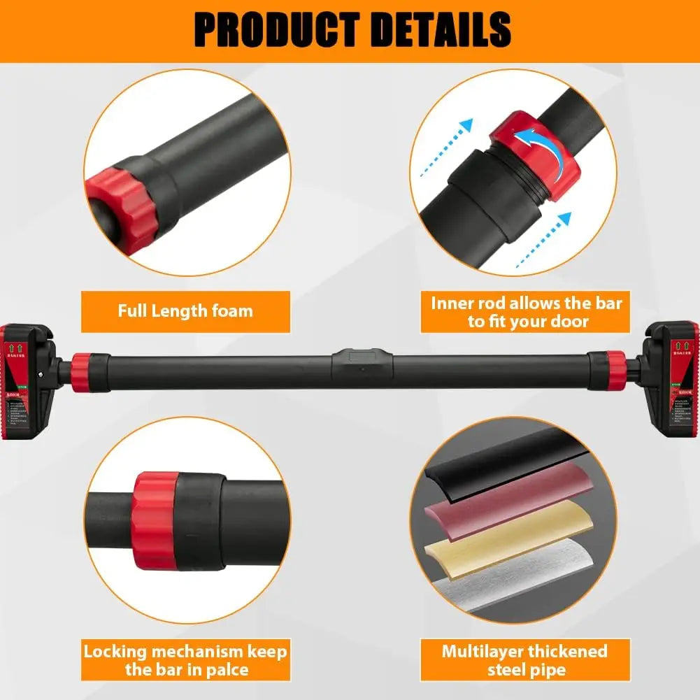 HiMISS Adjustable Doorway Pull Up Bar With Level Meter