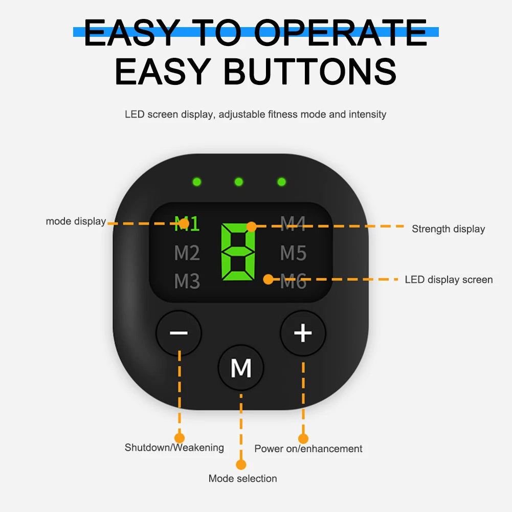 EMS Vibration Belt Body Slimming Massager USB Rechargeable Abdomen Workout